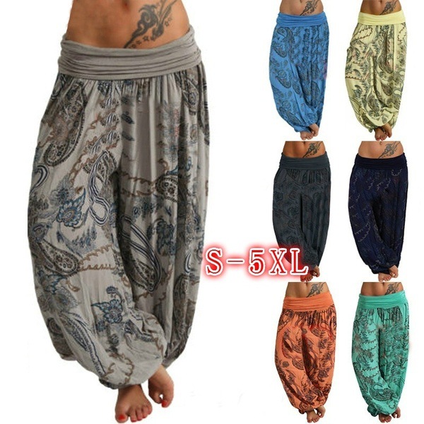 Ethnic Fashion Wear - Pantalon large à imprimé numérique d'été,