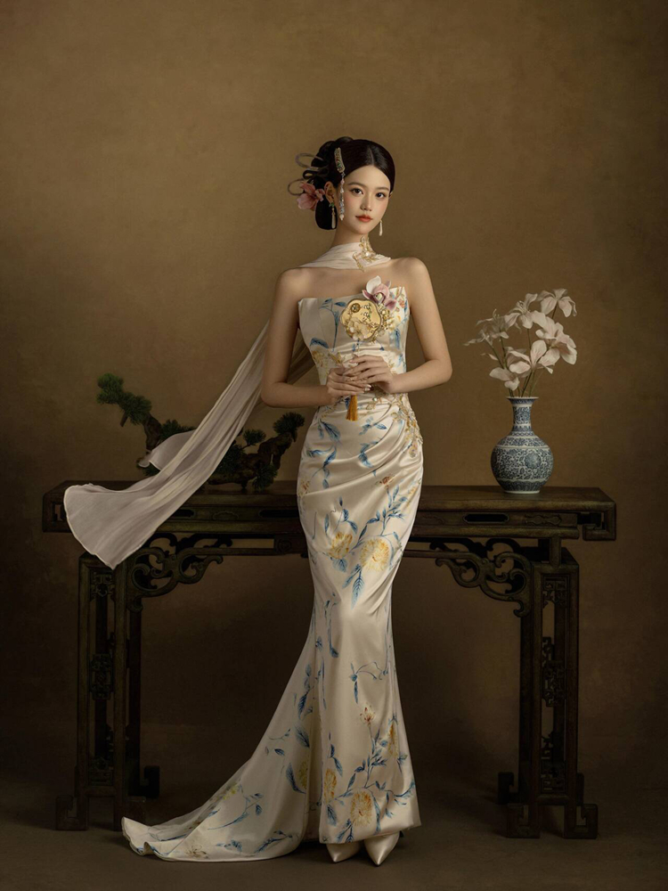 Ethnic Fashion Studio - Nouvelle Robe de Mariée Style Chinois