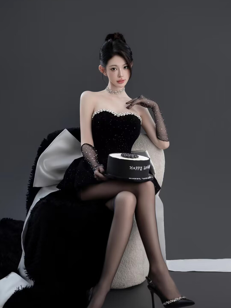 Ethnic Fashion Studio - Costume de photographie noir élégant pour