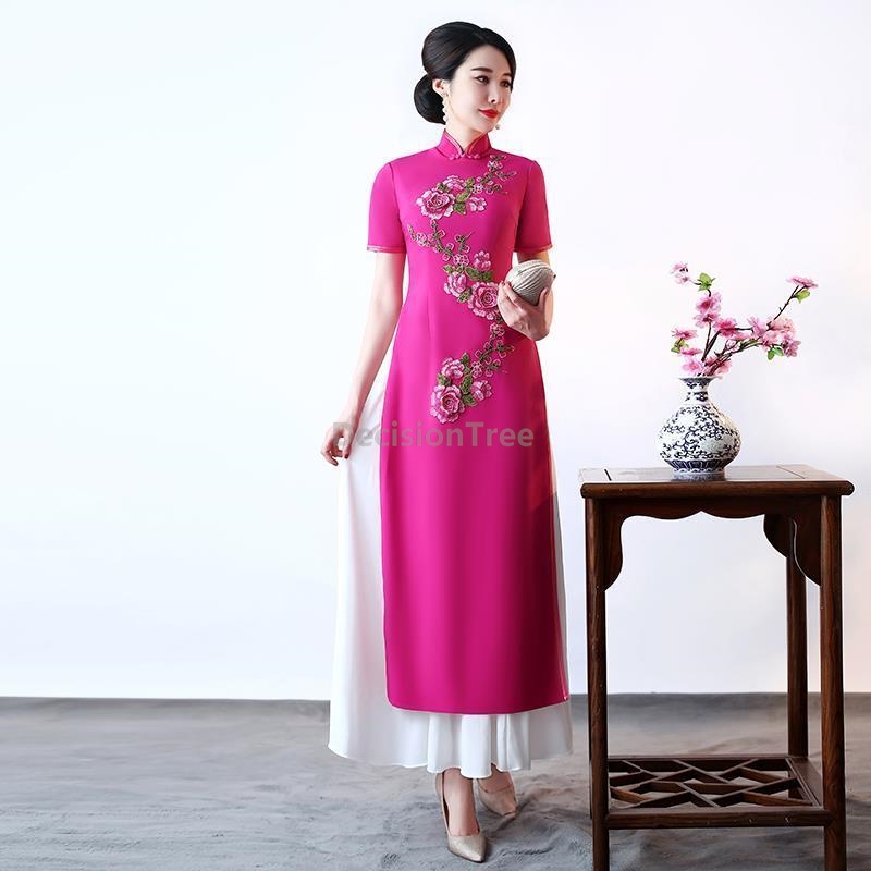 Ao Dai Vietnam Dress - Nouvelle robe Qipao 2026 Vietnam Aodai