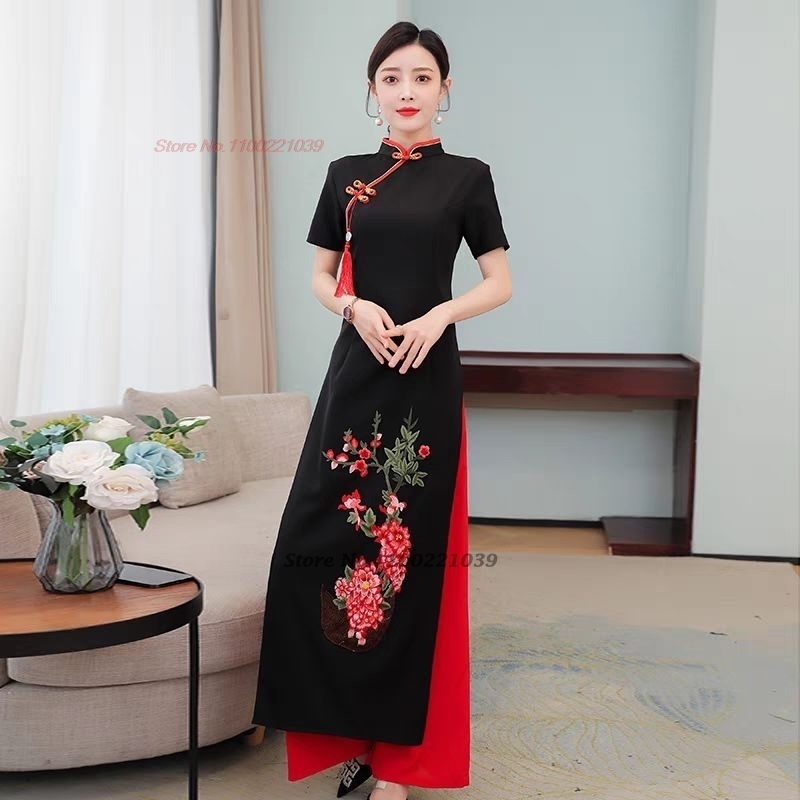Ensemble robe et pantalon trad - Ao Dai Vietnam Dress avis et prix