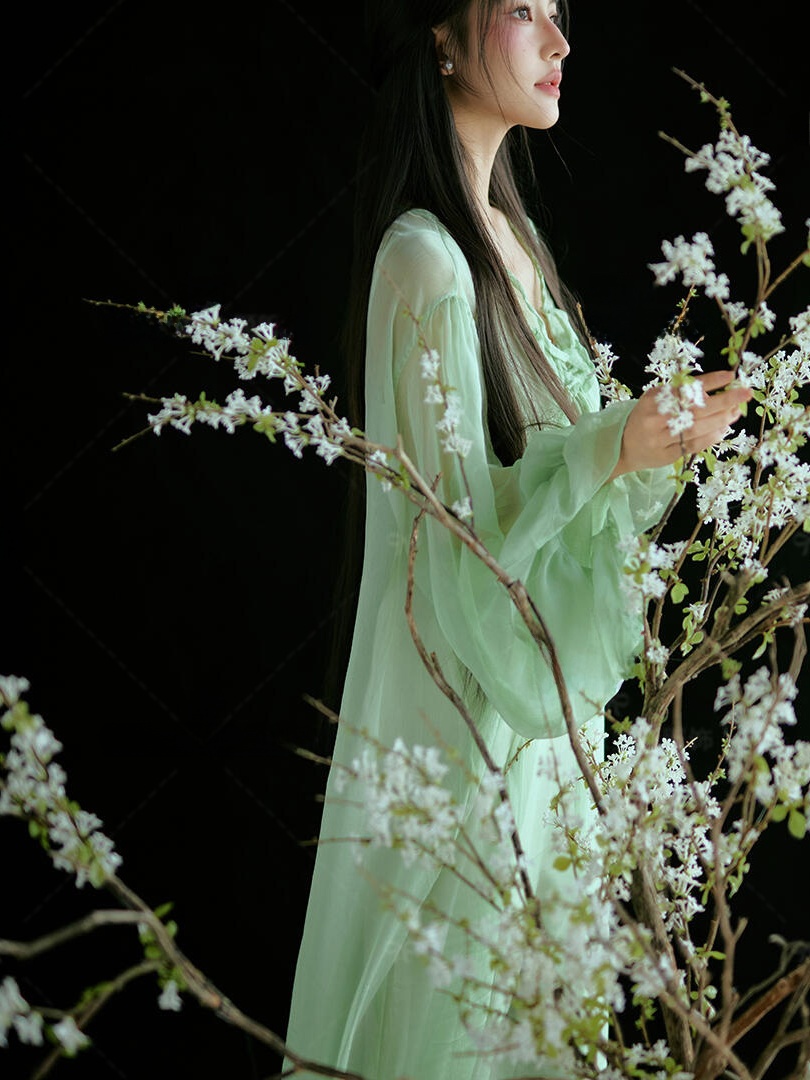 Robe verte de style chinois, H - Ethnic Fashion Studio avis et prix