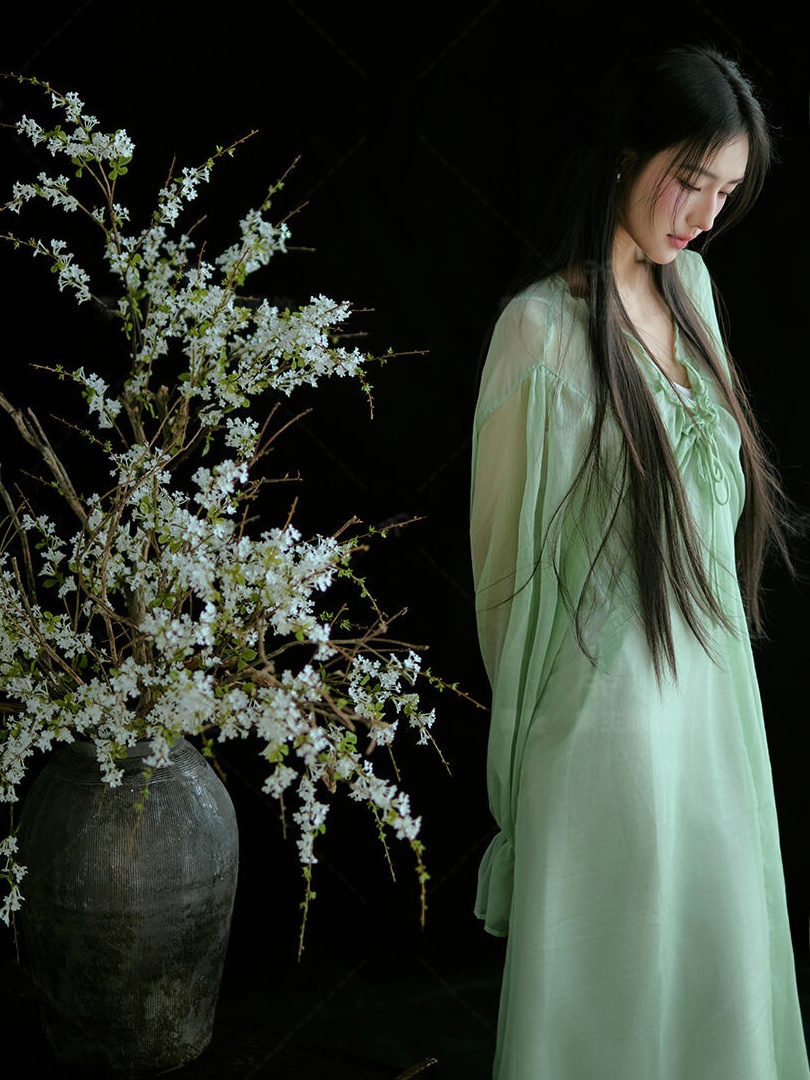 Robe verte de style chinois, H - Ethnic Fashion Studio avis et prix