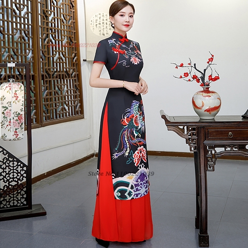 Robe qipao chinoise améliorée  - Ao Dai Vietnam Dress avis et prix