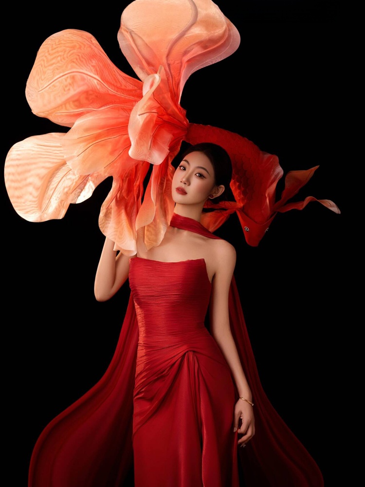 Robe de style chinois rouge po - Ethnic Fashion Studio avis et prix